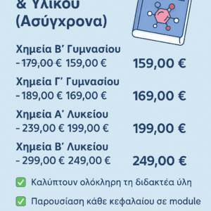 Χημεία Α΄ Λυκείου – Πλήρες Πακέτο Μαθημάτων & Υλικού